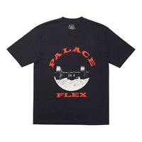 PALACE P-FLEX T-SHIRT BLACK Printing Short Sleeve Unisex P19SS025