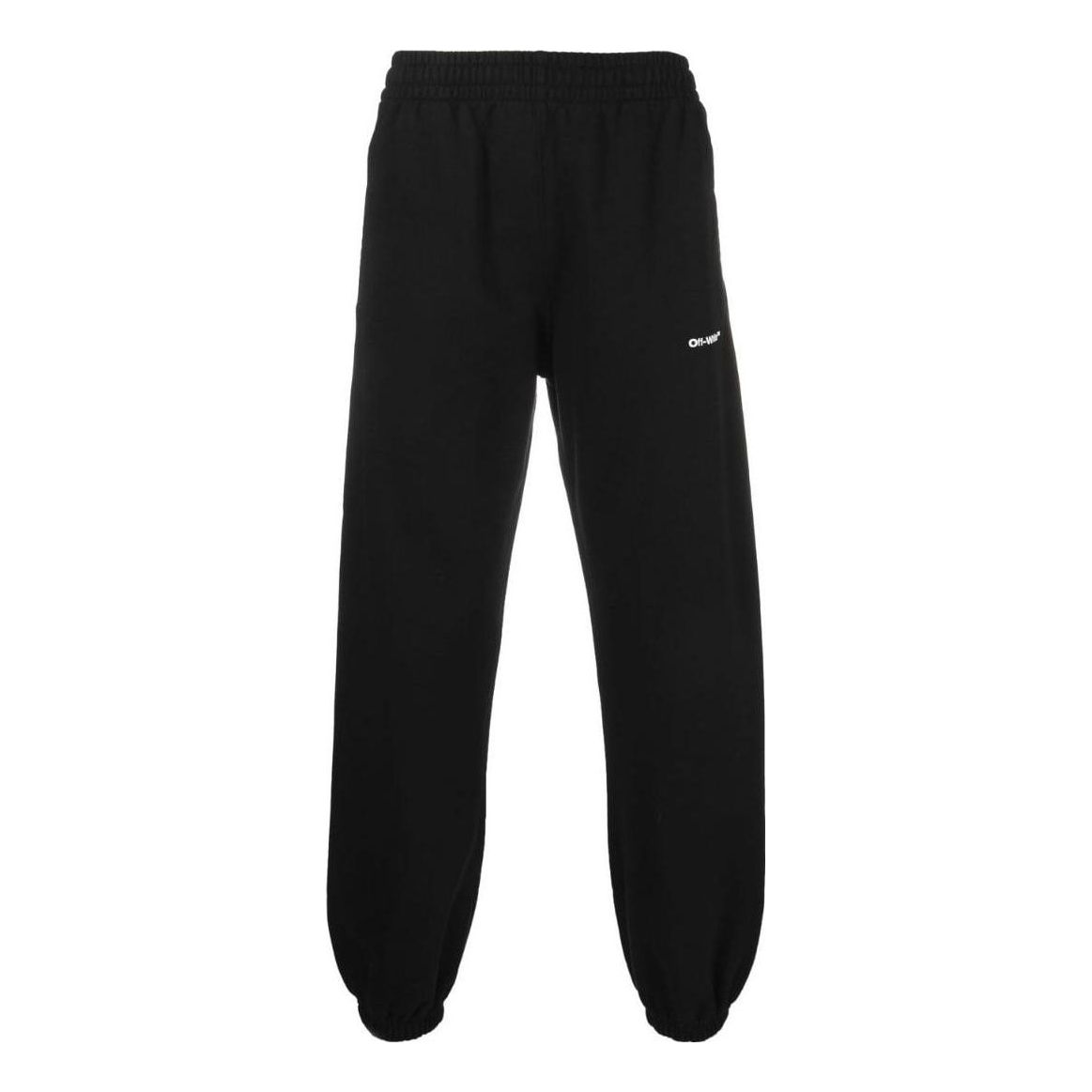 Men's Off-White FW22 Solid Color Sports Pants/Trousers/Joggers Version Black OMCH030F22FLE0061001001
