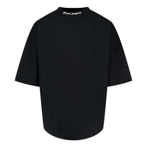 Men's PALM ANGELS Large Classic Back Logo Short Sleeve Black PMAA002E20JER0011001