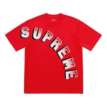 Supreme SS18 Gradient Arc Top Tee Red Logo Tee SUP-SS18-295