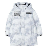 (GS) Skechers Basic Letter Woven Down Jacket 'White Black' P423B012-03HT