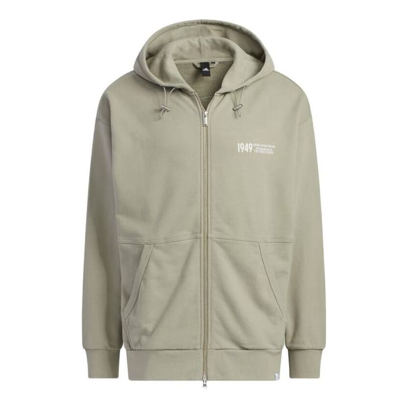 adidas Verbiage Hoodie Jackets Asia Sizing 'Olive Green' IK3511
