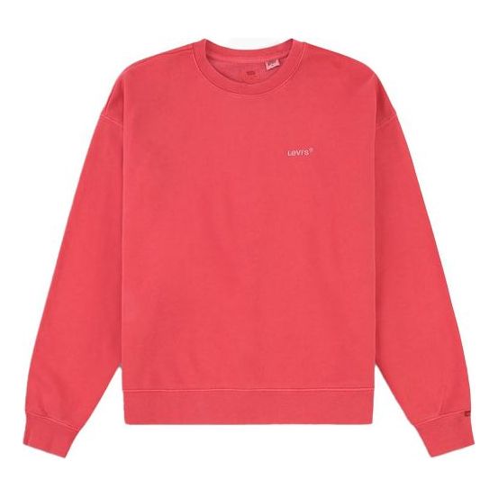 Levis Unisex Round-Neck Logo Bandhnu Knitting Sweatshirt Red A0717-0010