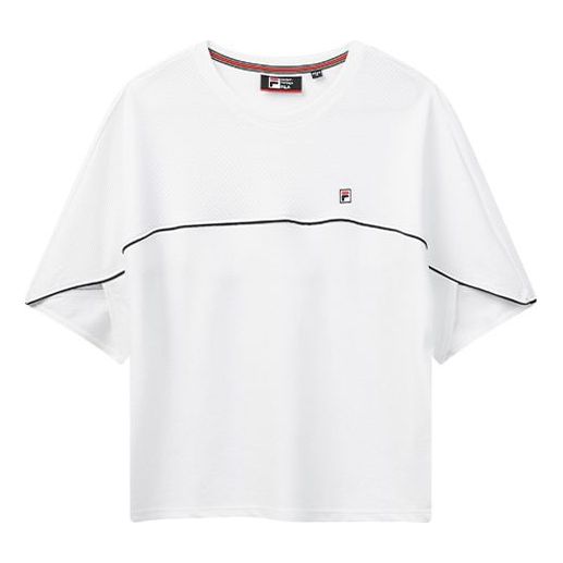 (WMNS) FILA Contrasting Colors Short Sleeve White F11W021102F-WT