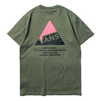 Men's Vans Logo Printing Round Neck Short Sleeve Green VN0A4P4NDB0