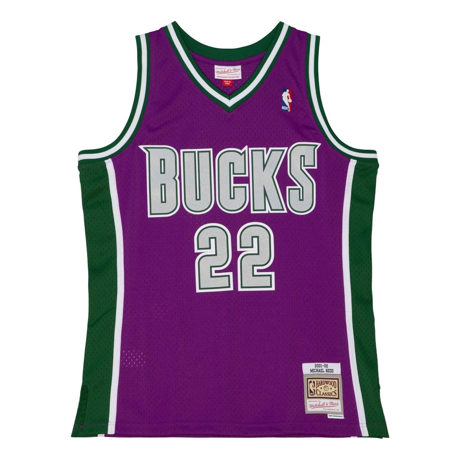 Mitchell & Ness x NBA Milwaukee Bucks 2001-02 Jersey 'Michael Redd 22' SMJY1191-MBU01MRDBUPR