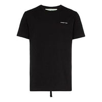 Off-White c/o virgil abloh men's black logo short sleeve slim tee OMAA027S191850221001