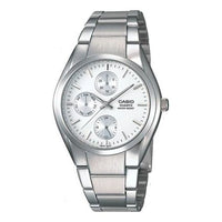 Men's CASIO quartz quartz Casual Watch Business Casual Watch White Mens Silver Analog MTP-1191A-7ADF