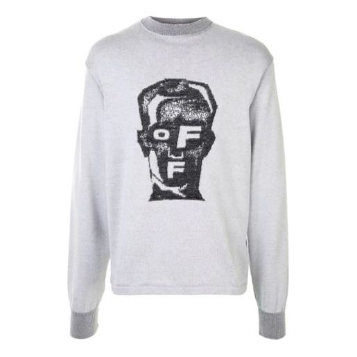 Men's Off-White Mask Knit Gray OMHA088E20KNI0010810