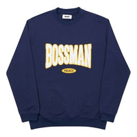 PALACE Boss Man Alphabet Logo Printing Round Neck Pullover Unisex Navy Blue P19CS051