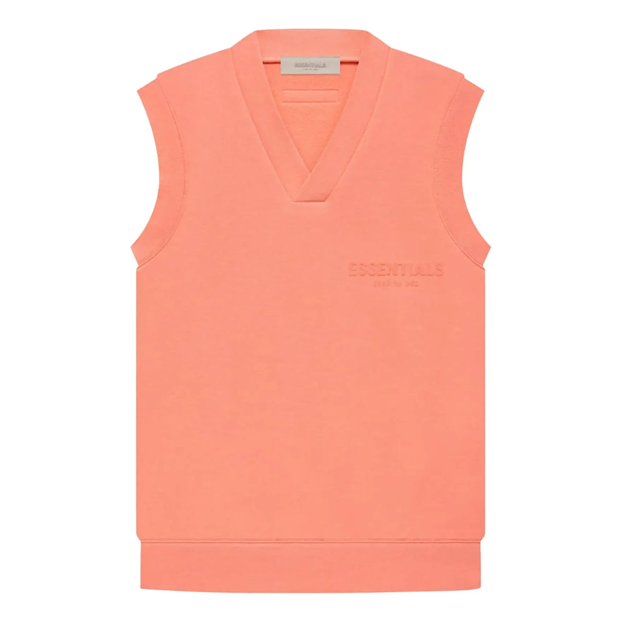 Fear of God Essentials FW22 V neck vest 'Coral' FOG-FW22-892