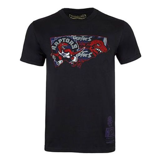Mitchell & Ness MN Sports Team Printing Short Sleeve Toronto Raptors Couple Style Black MN13S31-TOR