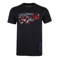 Mitchell & Ness MN Sports Team Printing Short Sleeve Toronto Raptors Couple Style Black MN13S31-TOR