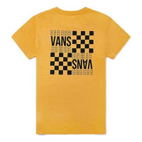 (WMNS) Vans Back Logo Printing Short Sleeve Yellow VN0A4MNF50X