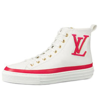 (WMNS) LOUIS VUITTON Stellar Calfskin High-Top Sneakers White/Pink 1A4X3X