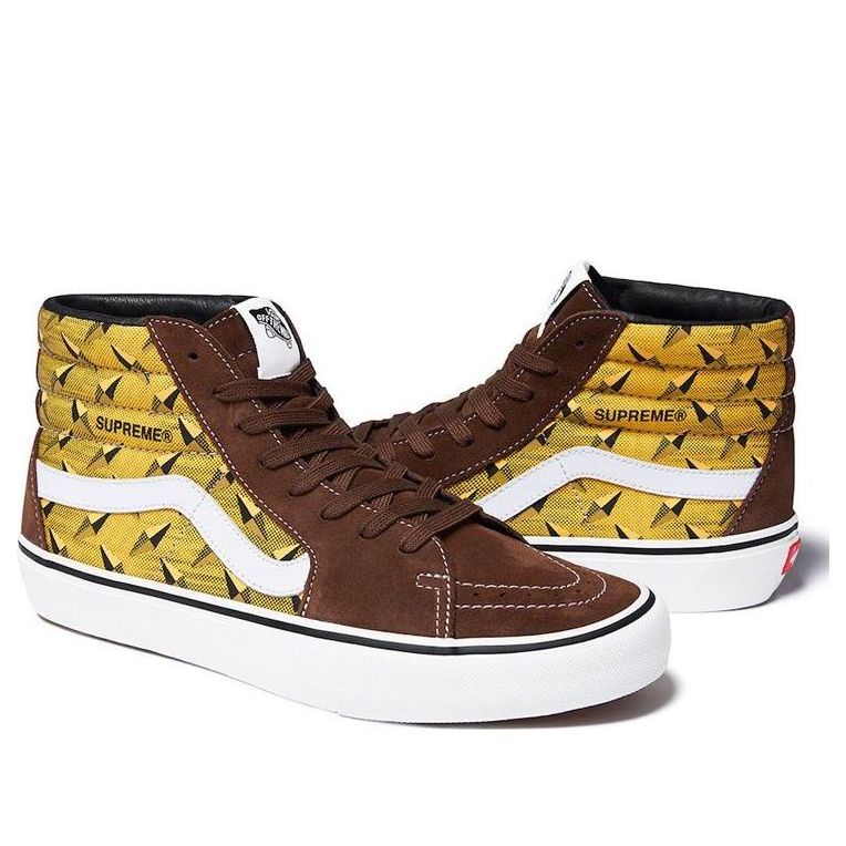 Vans Supreme x SK8-HI Pro 'Diamond Plate Brown' VN0A45JDTEE