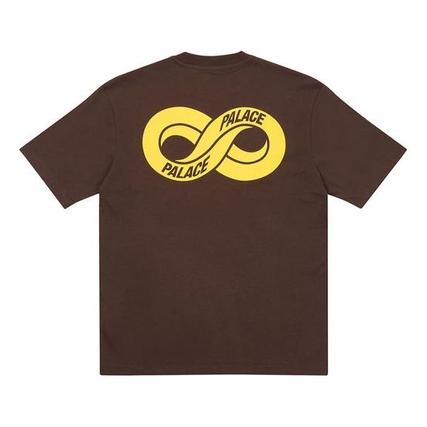 PALACE x INFINITY Crossover Chest Logo Loose Round Neck Short Sleeve Brown T-Shirt P20TS042