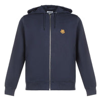 Men's KENZO FW20 Small Tiger Head Pattern Zipper Navy Blue FA65BL7214MD-76