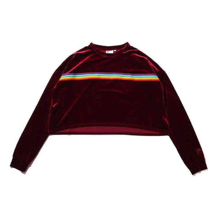 (WMNS) FILA x Atmos Pink Crossover Sports Long Sleeves Red FL3551-40