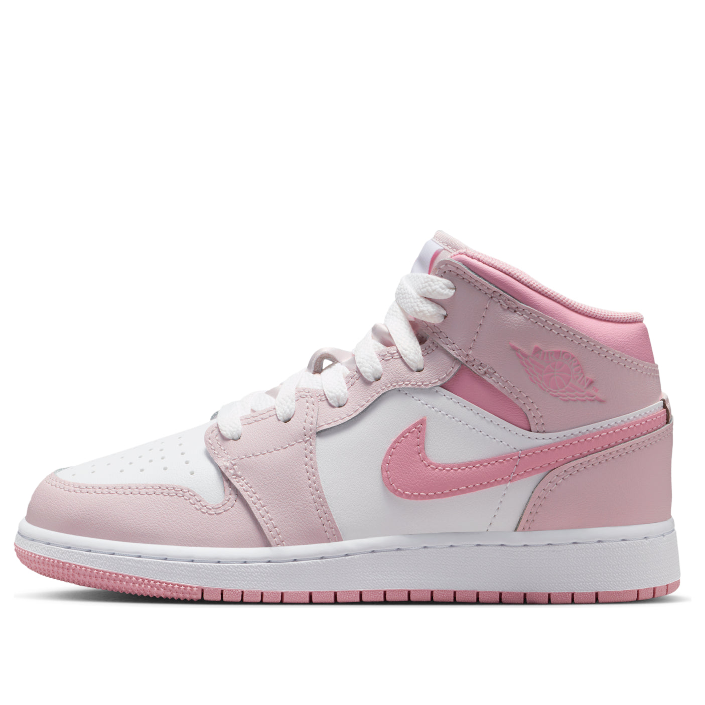 (GS) Air Jordan 1 Mid 'Pearl Pink White' DQ8423-600