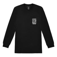 Men's Vans Back Printing Casual Long Sleeves Black VN0A4MSFBLK