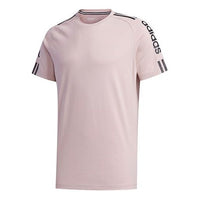 adidas neo M Esntl 3s T Alphabet Printing Sports Short Sleeve Pink FP7392