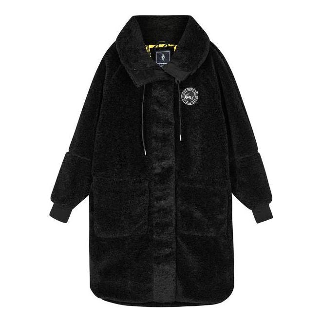 (WMNS) Skechers x Pokmon Zip-Up Collar Mid-length Cotton Jacke 'Black' L422W073