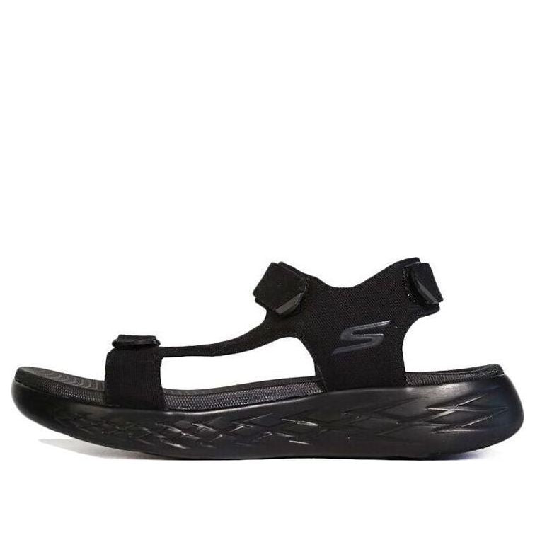 Skechers Lightweight Cozy Outdoor Beach Sports Black Sandals 55369-BBK
