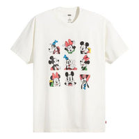 Men's Levis x Disney Crossover Mickey Printing Short Sleeve White T-Shirt A0612-0002