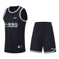 Li-Ning Logo Print Basketball Performance Outfit 'Black' AATT027-1
