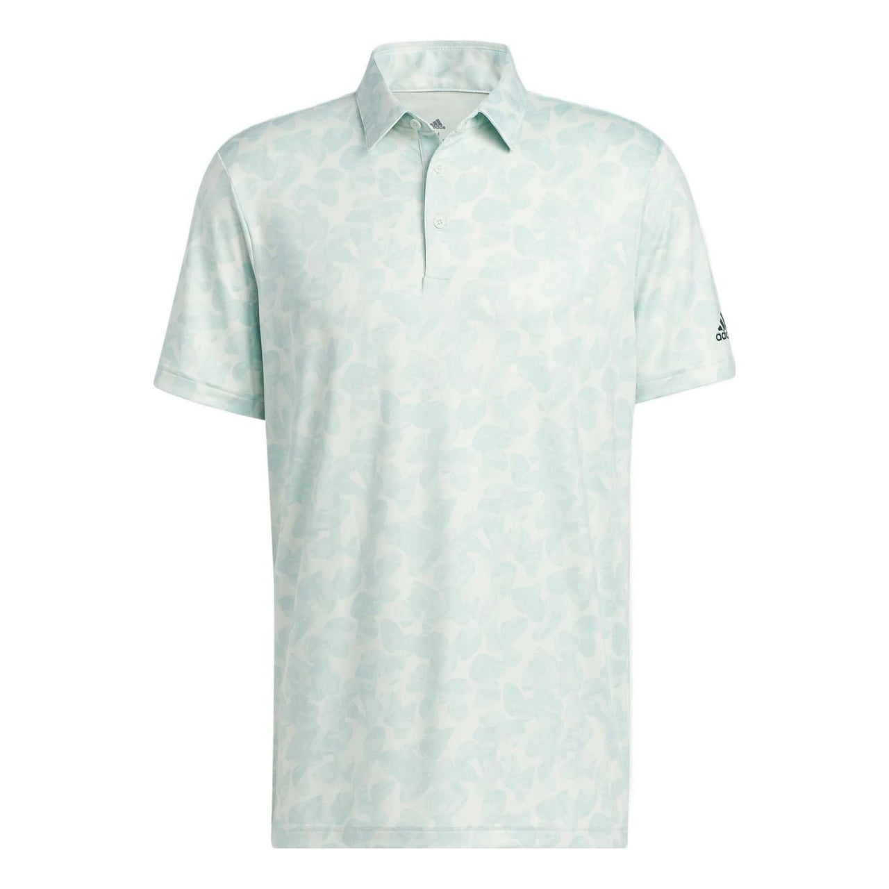 Men's adidas Logo Printing Lapel Pullover Short Sleeve Green Polo Shirt HK6850