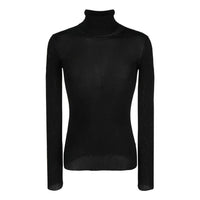Men's Off-White SS22 Helvet Ribbed Slim Fit Wool Sweater Black OMHF041F22KNI0011010BLACK