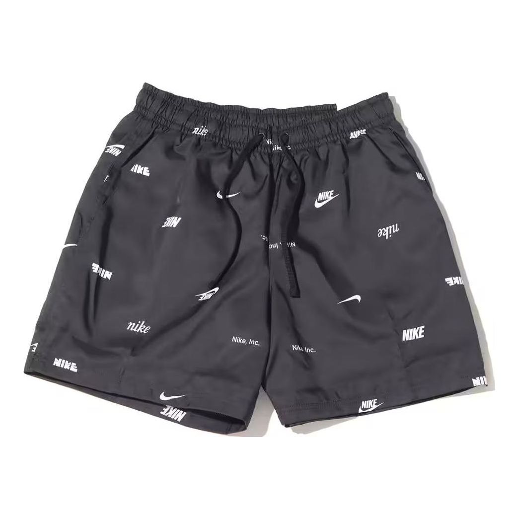 Nike Club Woven Allover Print Flow Shorts 'Black' FB7441-010