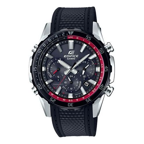 CASIO Waterproof EDIFICE Solar Powered Sports Stainless Steel Strap Mens Black Analog EQW-T670PB-1APR