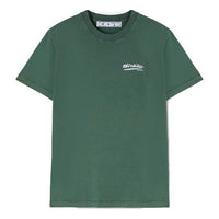 Off-White x Eden Rock St. Barth Crossover Solid Color Alphabet Printing Round Neck Short Sleeve Version Green T-Shirt OWED002