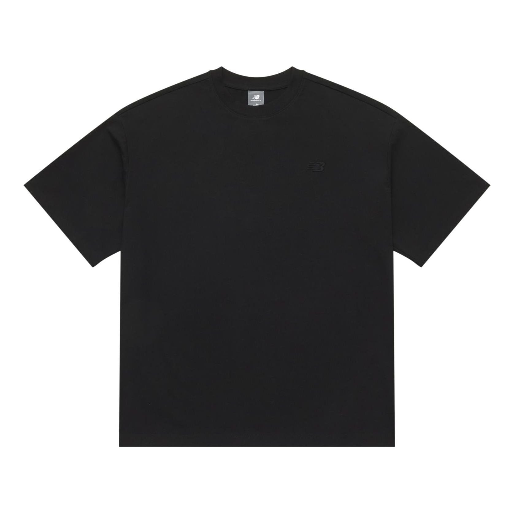 New Balance Linear Heritage Brushed Back Jersey Oversized T-Shirt Asia Sizing 'Black' AMT42335-BK