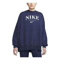 (WMNS) Nike Sportswear Essential Oversized Fleece Sweatshirt 'Blue' DQ5106-410