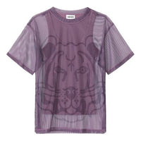 KENZO Pattern Printing Short Sleeve Purple T-Shirt FB52TS6464PM-82