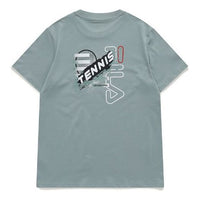 FILA FUSION Creative Alphabet Printing Round Neck Short Sleeve Green T61M021110A-GN