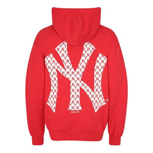 MLB New York Yankees Retro Series hooded Loose Printing Long Sleeves Unisex Red 31HDM1011-50R