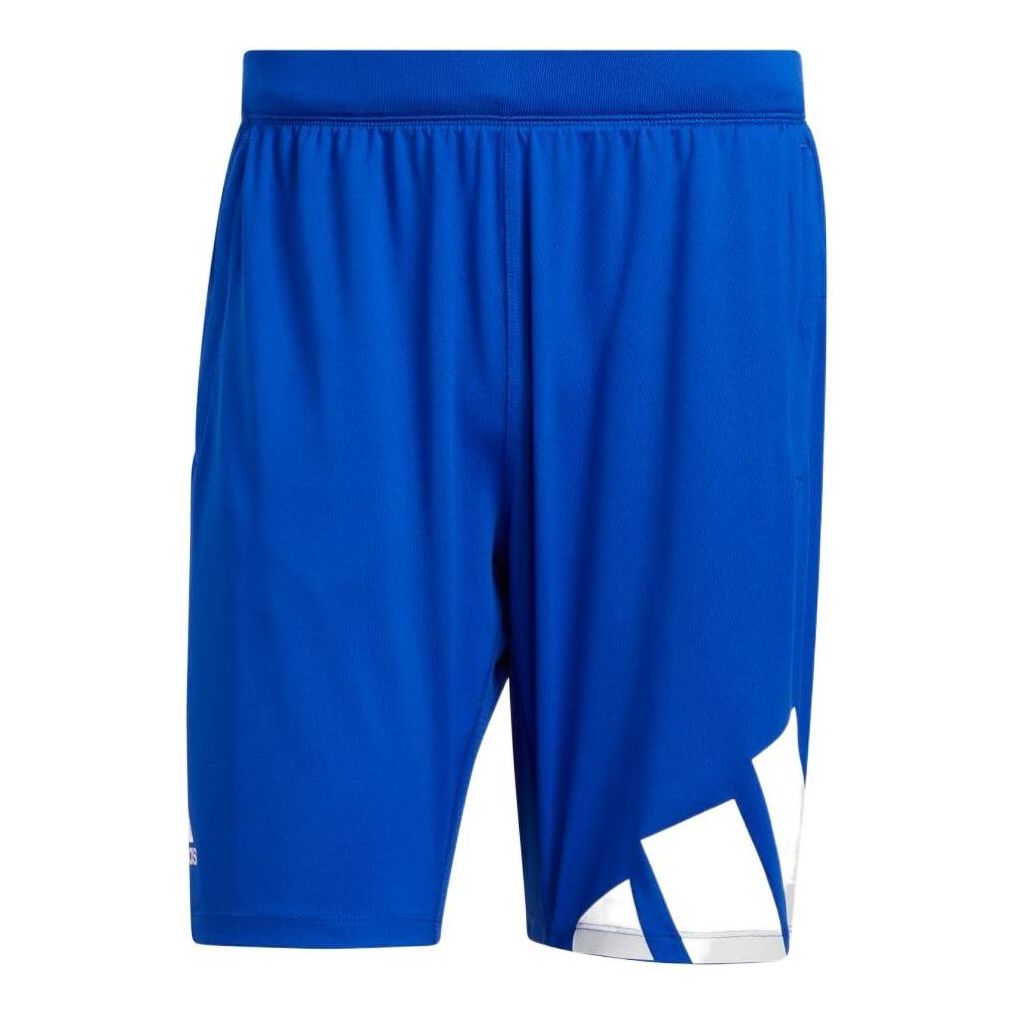 adidas Solid Color Breathable Casual Straight Logo Shorts Blue H08755