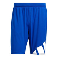 adidas Solid Color Breathable Casual Straight Logo Shorts Blue H08755
