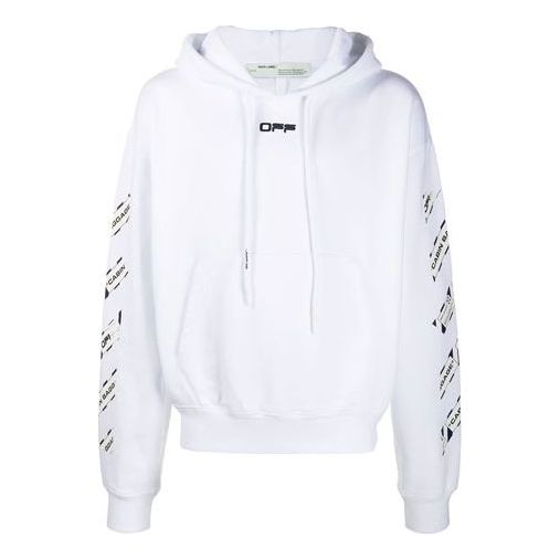 Off-White Arrow Printed Hooded sweater Men White OMBB037S20E300030188