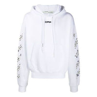 Off-White Arrow Printed Hooded sweater Men White OMBB037S20E300030188