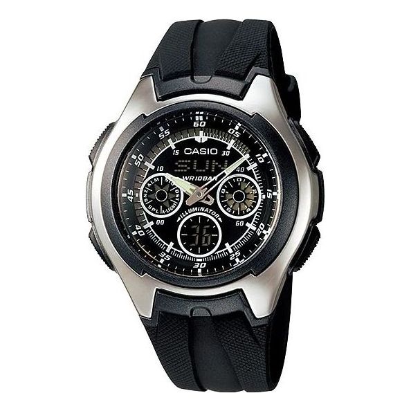 Men's CASIO G Shock 100m Waterproof Quartz Watch Waterproof Resin Strap Mens AQ-163W-1B1JH