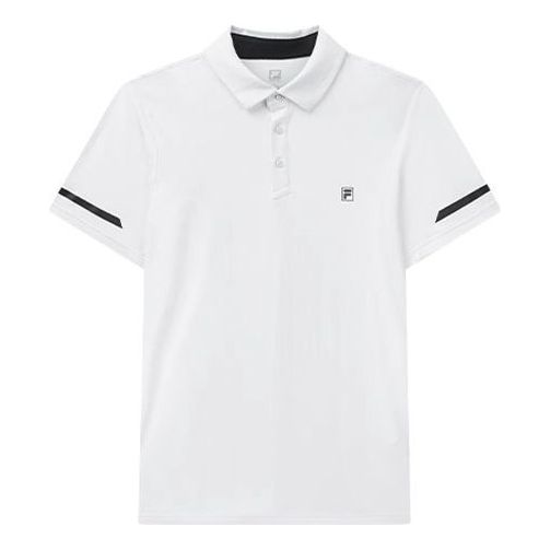 FILA Athletics Logo Printing Short Sleeve Polo Shirt White F61M024106F-WT