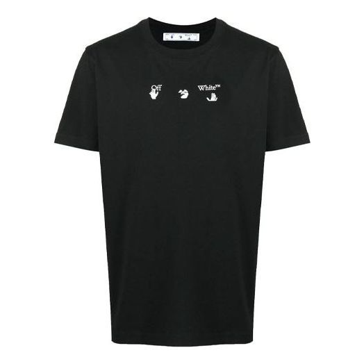 Off-White SS21 Back Logo Printing Round Neck Short Sleeve Ordinary Version Black OMAA027S21JER0091001