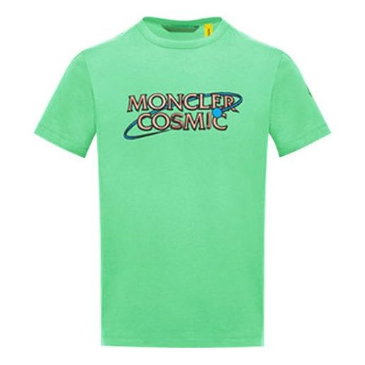 Men's Moncler Logo Multi-Color Short Sleeve Green 0928C70210829FB84I