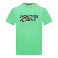 Men's Moncler Logo Multi-Color Short Sleeve Green 0928C70210829FB84I