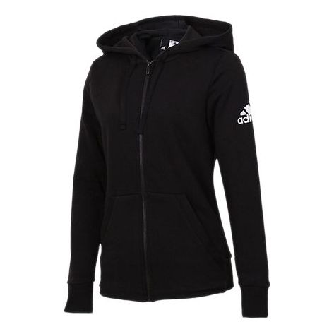 (WMNS) adidas Training Series Logo Jacket Black S97085